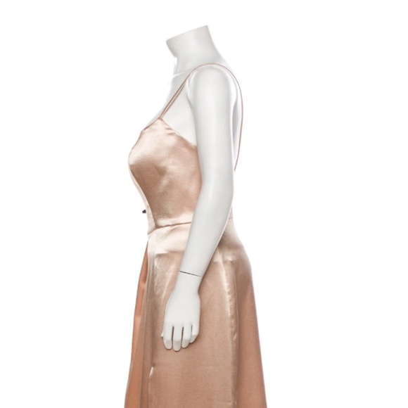 NWT JENNY YOO Satin Evening Gown Full Length - Picture 3 of 8